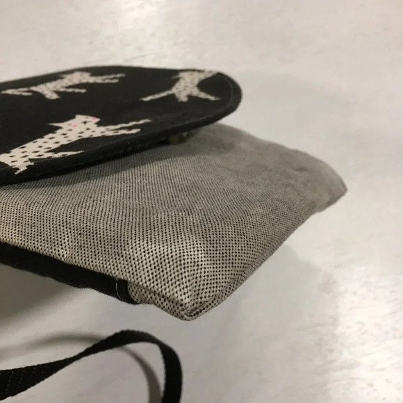 Kitty Cat Crossbody purse Festival Bag Black Handmade Travel Art - Picture 9 of 10